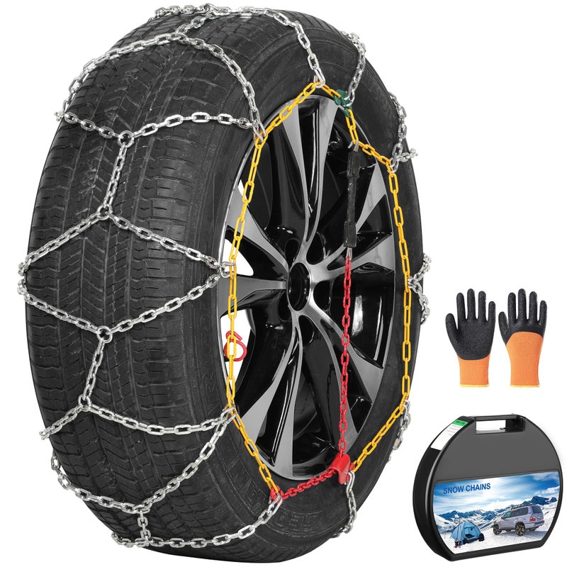 Arbnic 2 Packs Tire Chains Car Anti Slip Snow Chains for SUV/Truck/Car in Snow, Sand, Mud and Ice (KN140) - Image 1